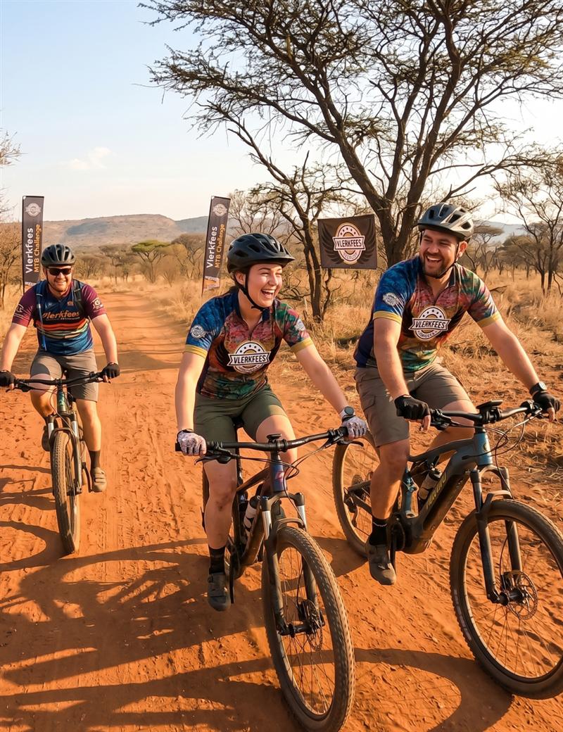 Borge en Vennote vir die Vlerkfees bergfietswedren in Zeerust